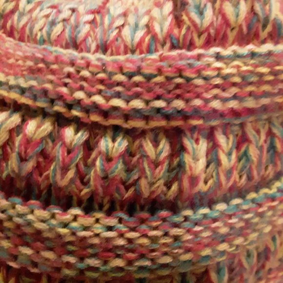 C C Exclusives Multicolor Diagonal Stitch Beanie Cap - Picture 5 of 6